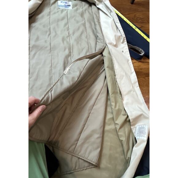 Whaling Mfg Co. Women's‎ M Navy Blue Trench Coat, Belted Vintage - Picture 8 of 14